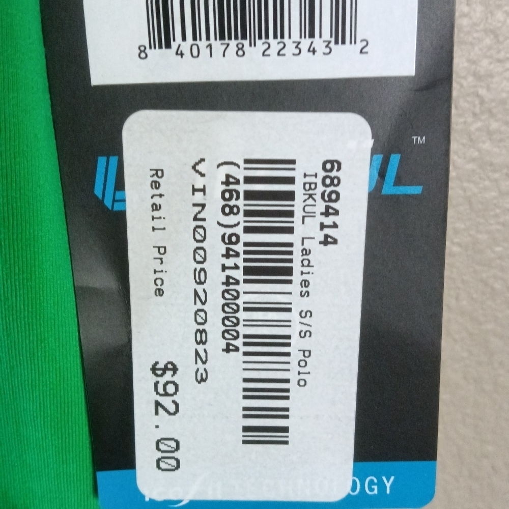 IBKUL Isleworth Ladies Polo Zip Mock Neck Green XS NWT - Picture 4 of 11